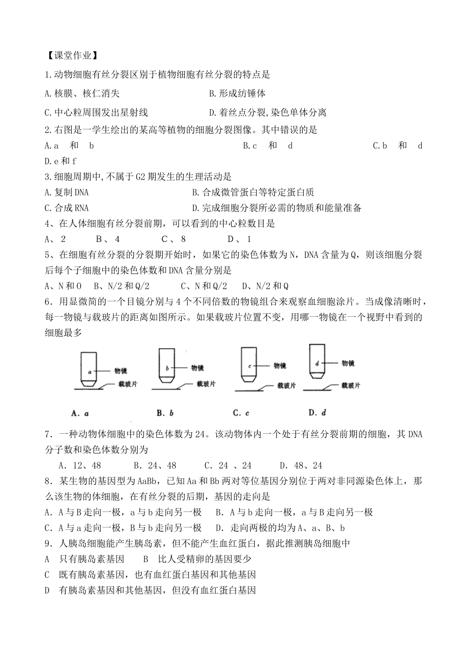 高中生物细胞增殖中图版必修一_第3页