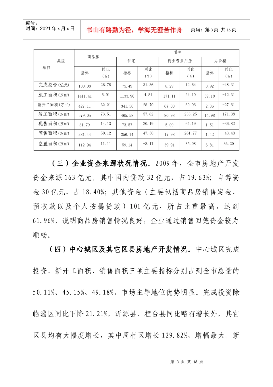 二00六年上半年房地产开发市场形势_第3页