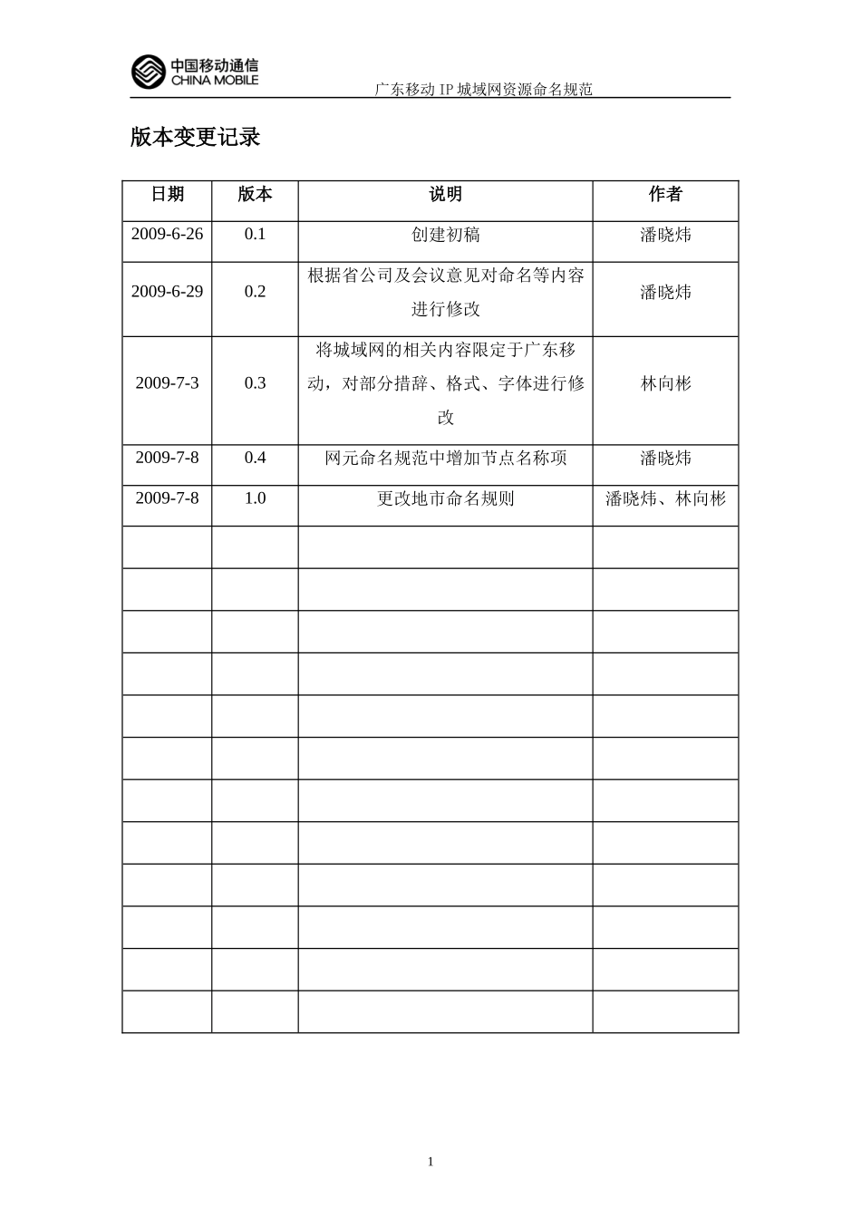 中国移动通信集团广东有限公司IP城域网资源命名规范(V10)_第3页