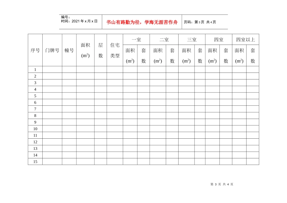 12-新建住宅交付使用表_第3页