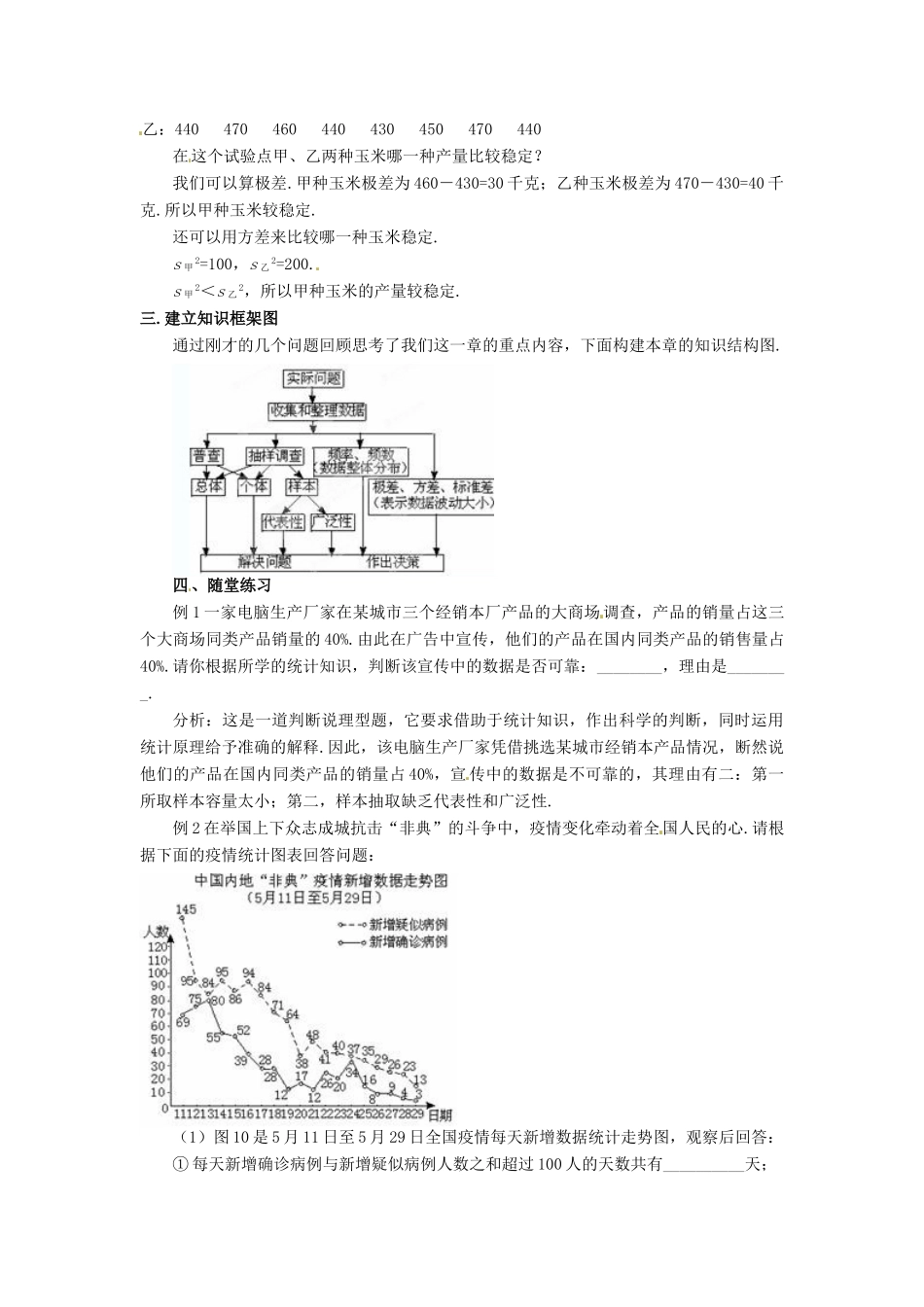 山东省文登市高村中学八年级数学下册《5.5 回顾与思考》教案 新人教版_第2页