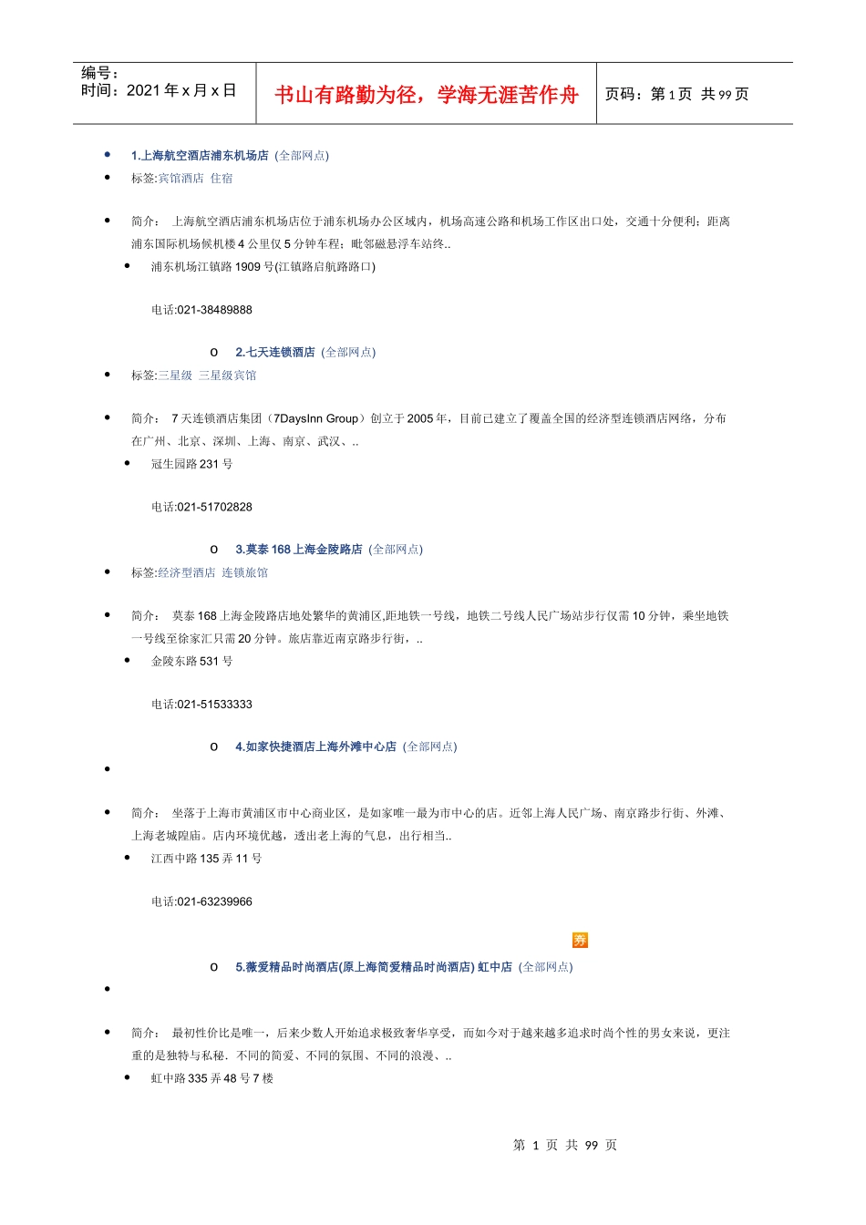 上海连锁宾馆1_第1页
