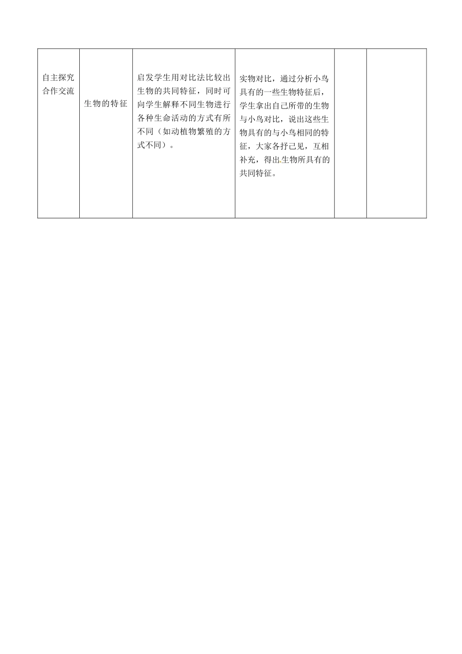 山东省临沭县第三初级中学七年级生物上册 生物的特征教案 新人教版_第3页