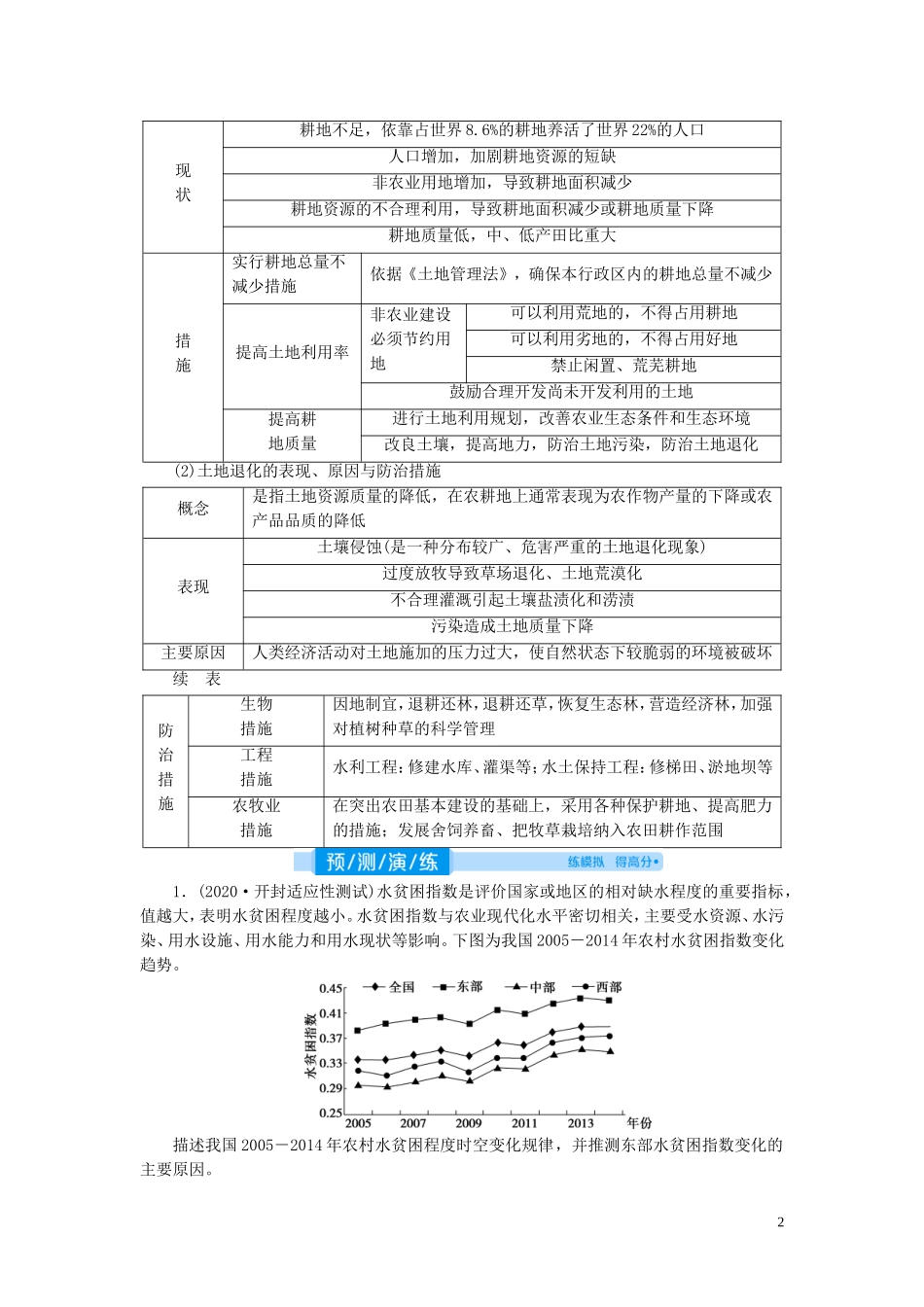 高考地理一轮复习 选修6 环境保护 第46讲 自然资源的利用与保护、生态环境保护教案 新人教版-新人教版高三选修6地理教案_第2页