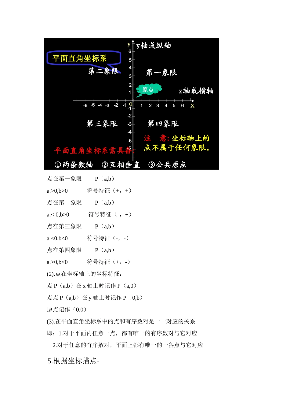 七年级数学6.1平面直角坐标系教案人教版_第3页