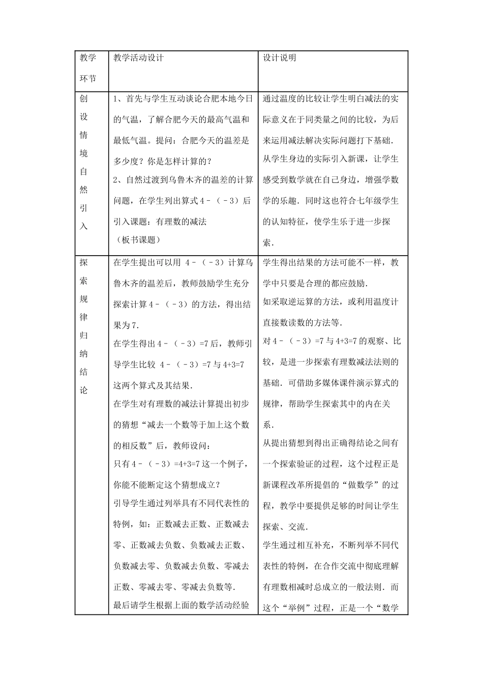 七年级数学上册 第二章 有理数 2.7 有理数的减法教案3 （新版）华东师大版-（新版）华东师大版初中七年级上册数学教案_第2页