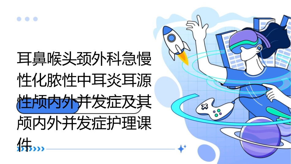 耳鼻喉头颈外科 急慢性化脓性中耳炎耳源性颅内外并发症及其颅内外并发症护理课件_第1页