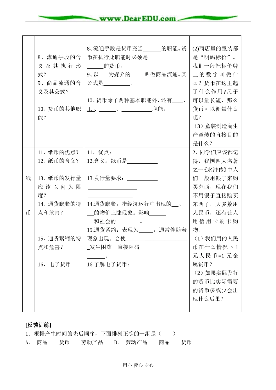 高一政治必修1 揭开货币的神秘面纱_第2页