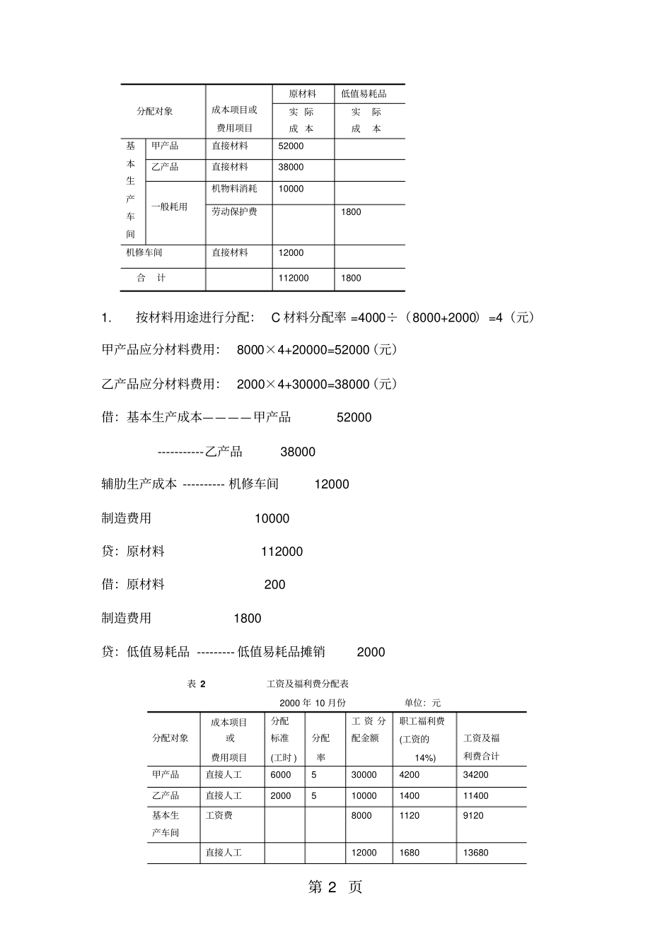 成本会计网上形考任务-第3次任务答案-8页精选文档_第2页