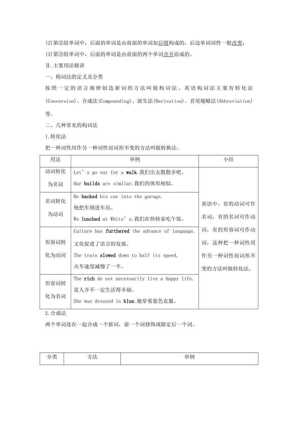 高中英语 Unit 2 Exploring English Part Ⅱ Using language——构词教案 外研版必修第一册-外研版高一第一册英语教案_第2页