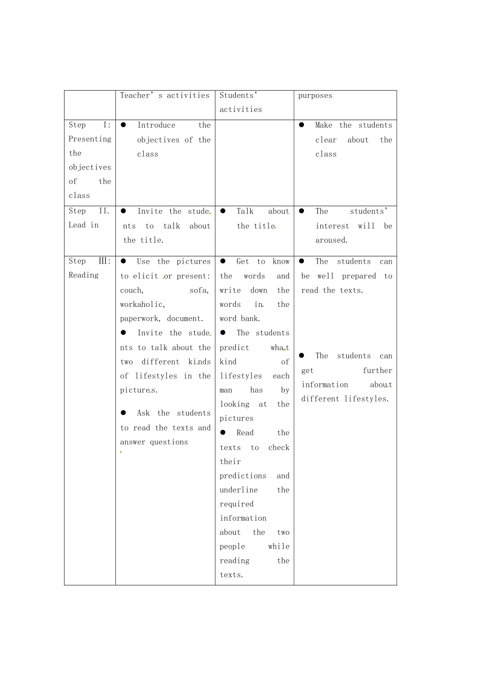 北京市房山区周口店中学高中英语《Unit 1lesson 1 A Perfect Day》教案1 必修1_第3页