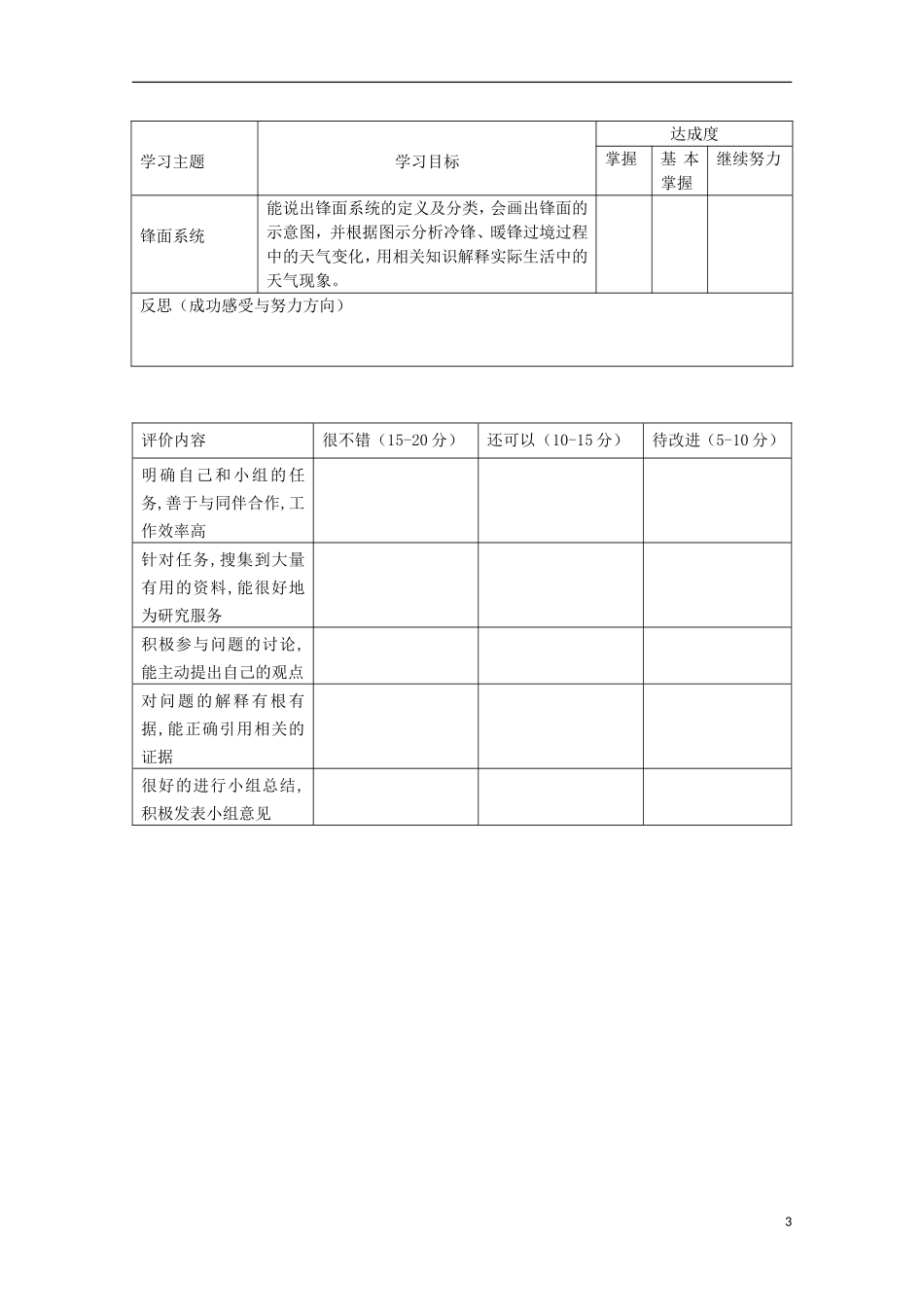 高中地理 《常见的天气系统》教案9 新人教版必修1_第3页