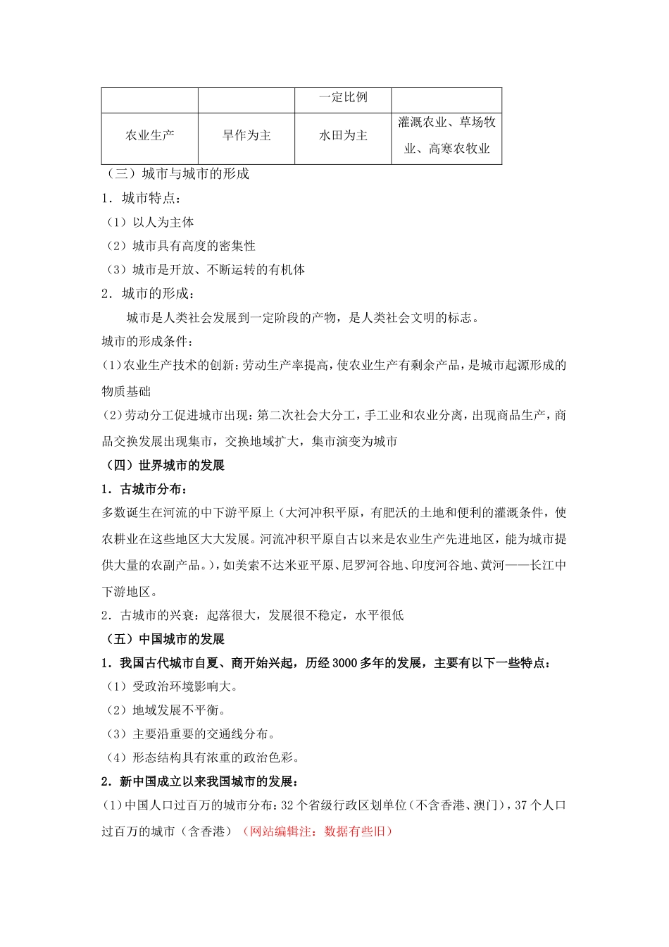 高中地理 城乡规划 复习全套教案人教版选修4_第3页