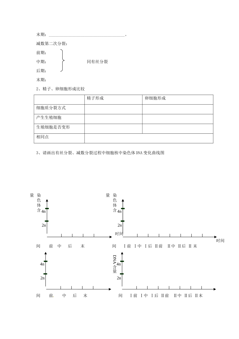 高中生物：减数分裂与配子形成中图版必修2_第2页