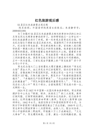 红色旅游观后感_2