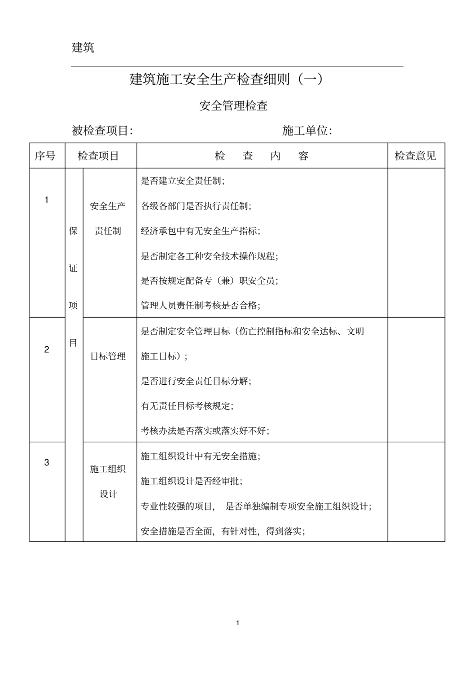 安监站建筑工程施工安全检查细则_第1页