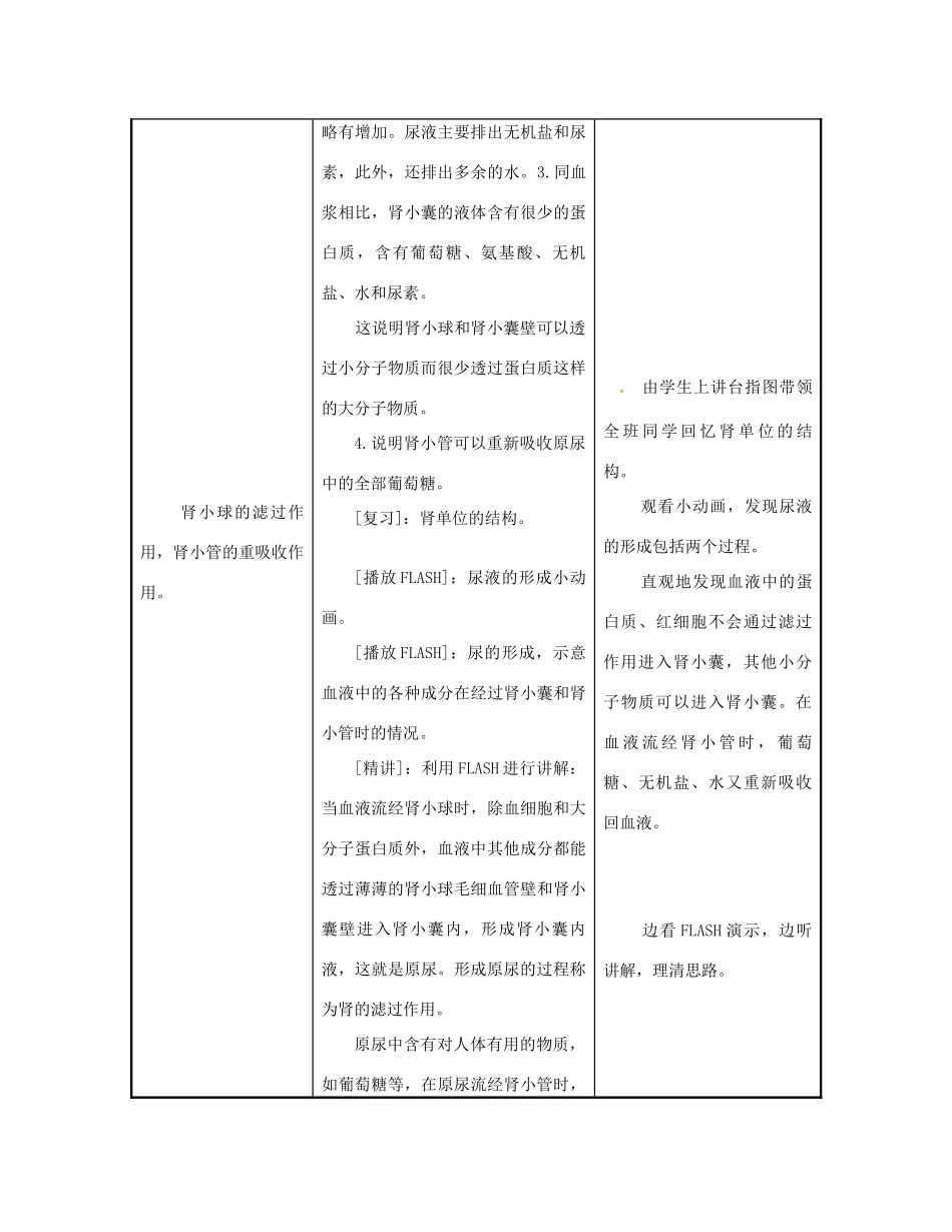 七年级生物下册《11.2 人体废物的排出》教案2 苏教版_第3页