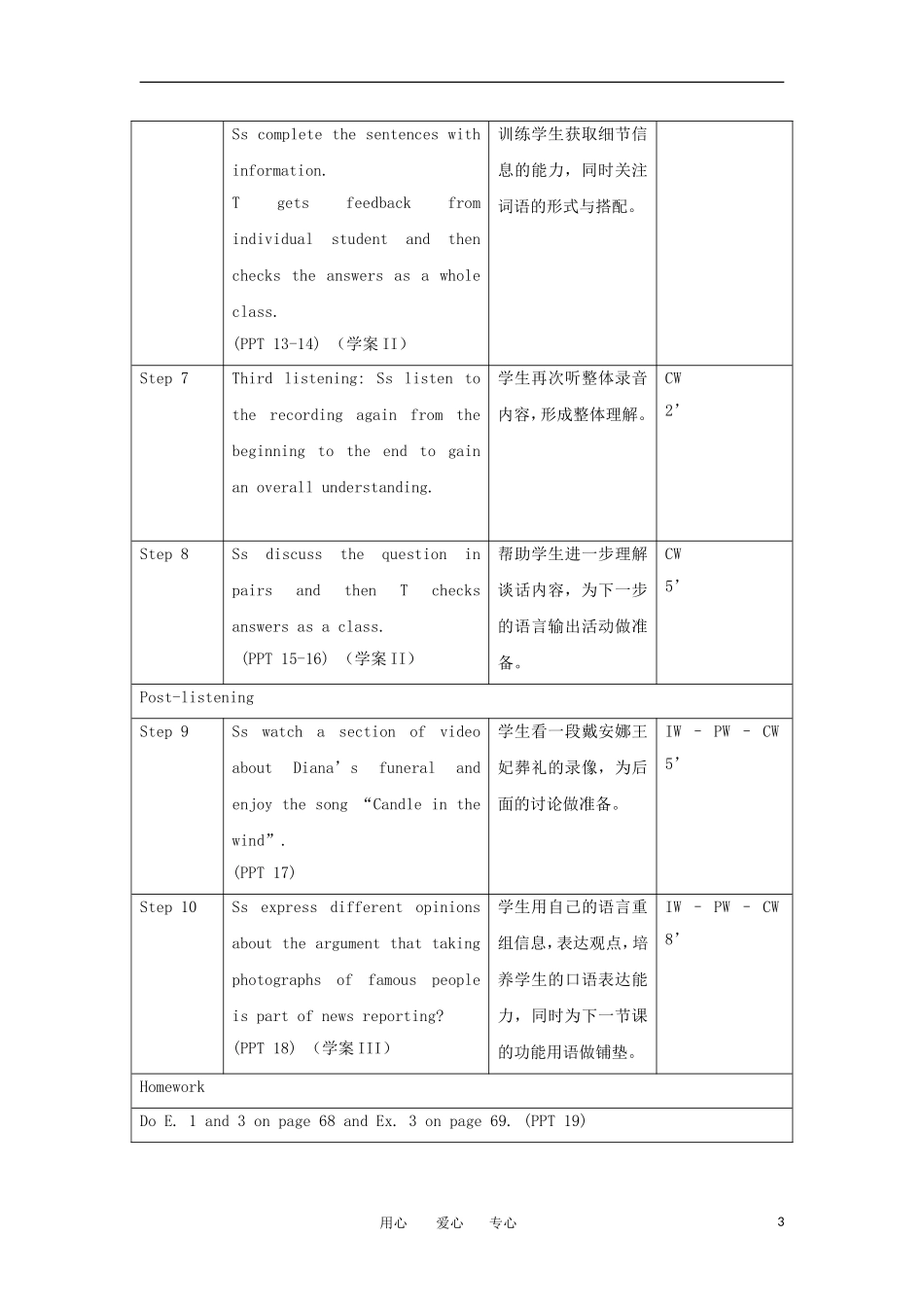 高一英语 Unit11 Lesson2 The Paparazzi第一课时教案 北师大版必修模块4_第3页