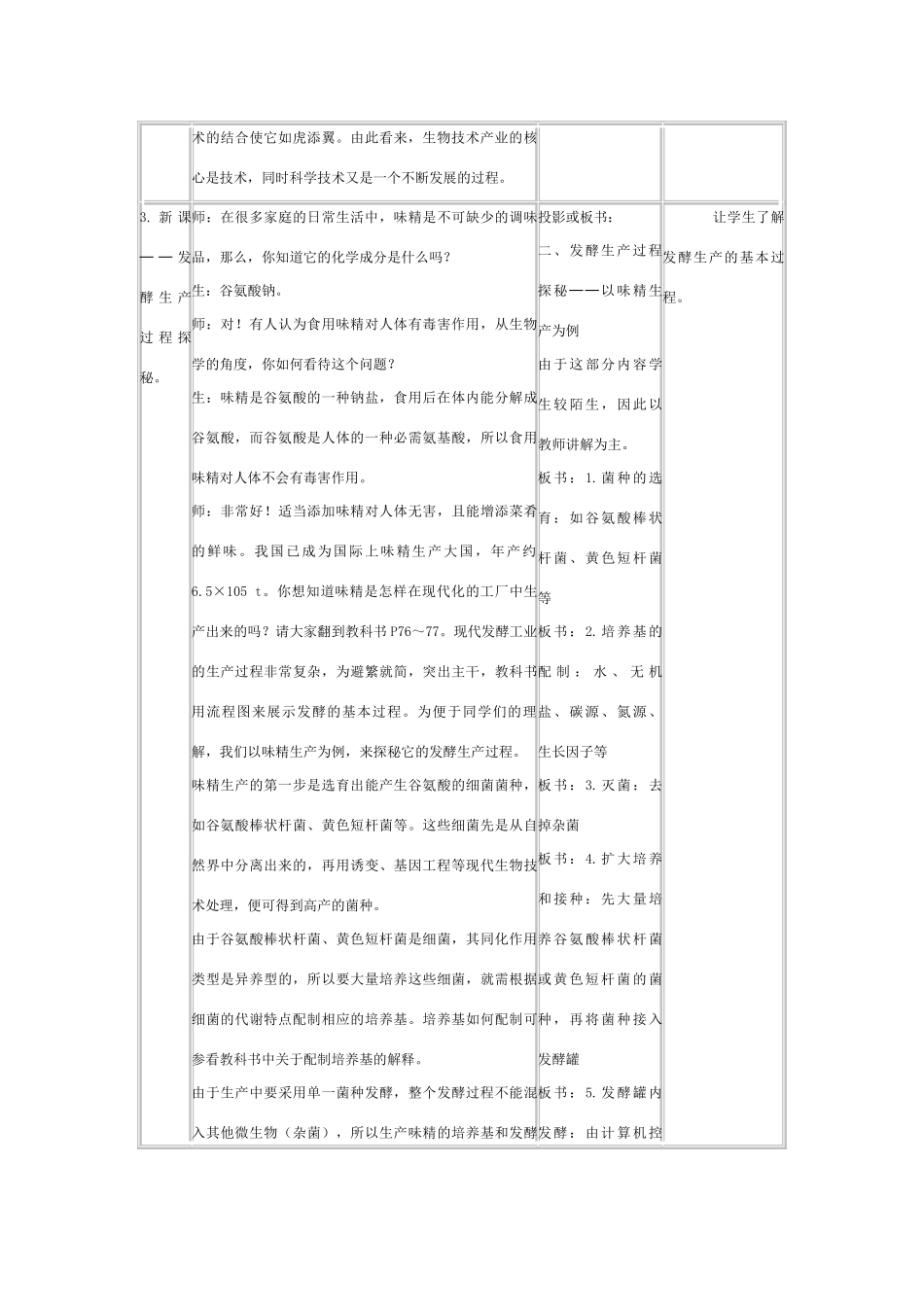 高中生物：2.1《微生物发酵与食品生产》教案（浙科版选修2）_第3页