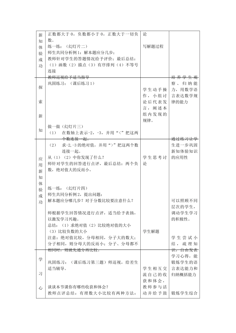 七年级数学上册有理数的大小比较教案人教版_第3页
