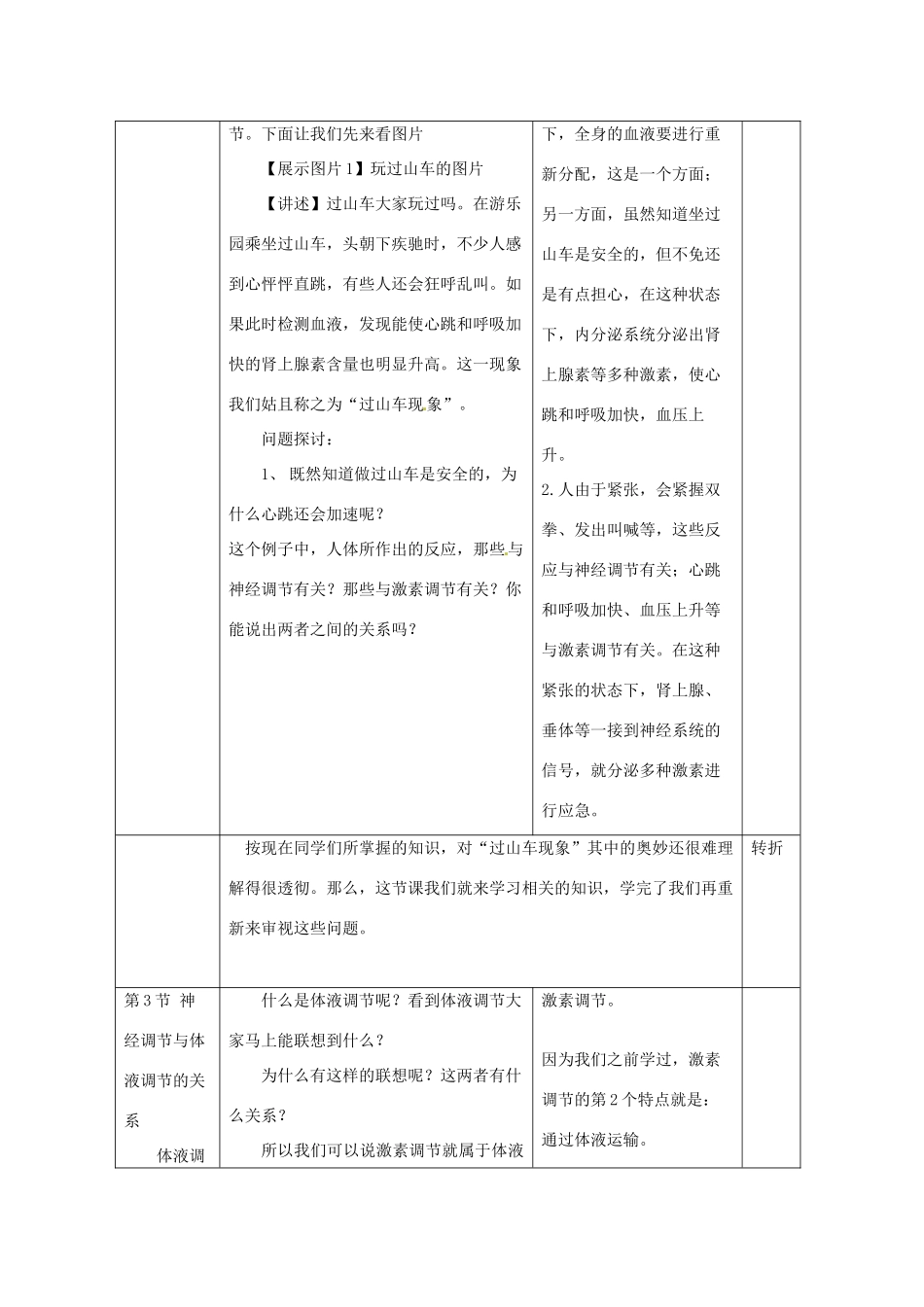 高中生物 2.3《神经调节与体液调节的关系》教案（1） 新人教版必修3_第2页