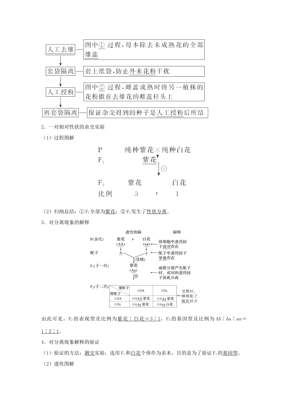 高考生物总复习 第13讲 基因的分离定律教案 苏教版-苏教版高三全册生物教案_第2页