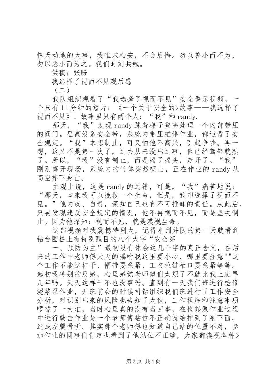 《我选择了视而不见》观后感 _第2页