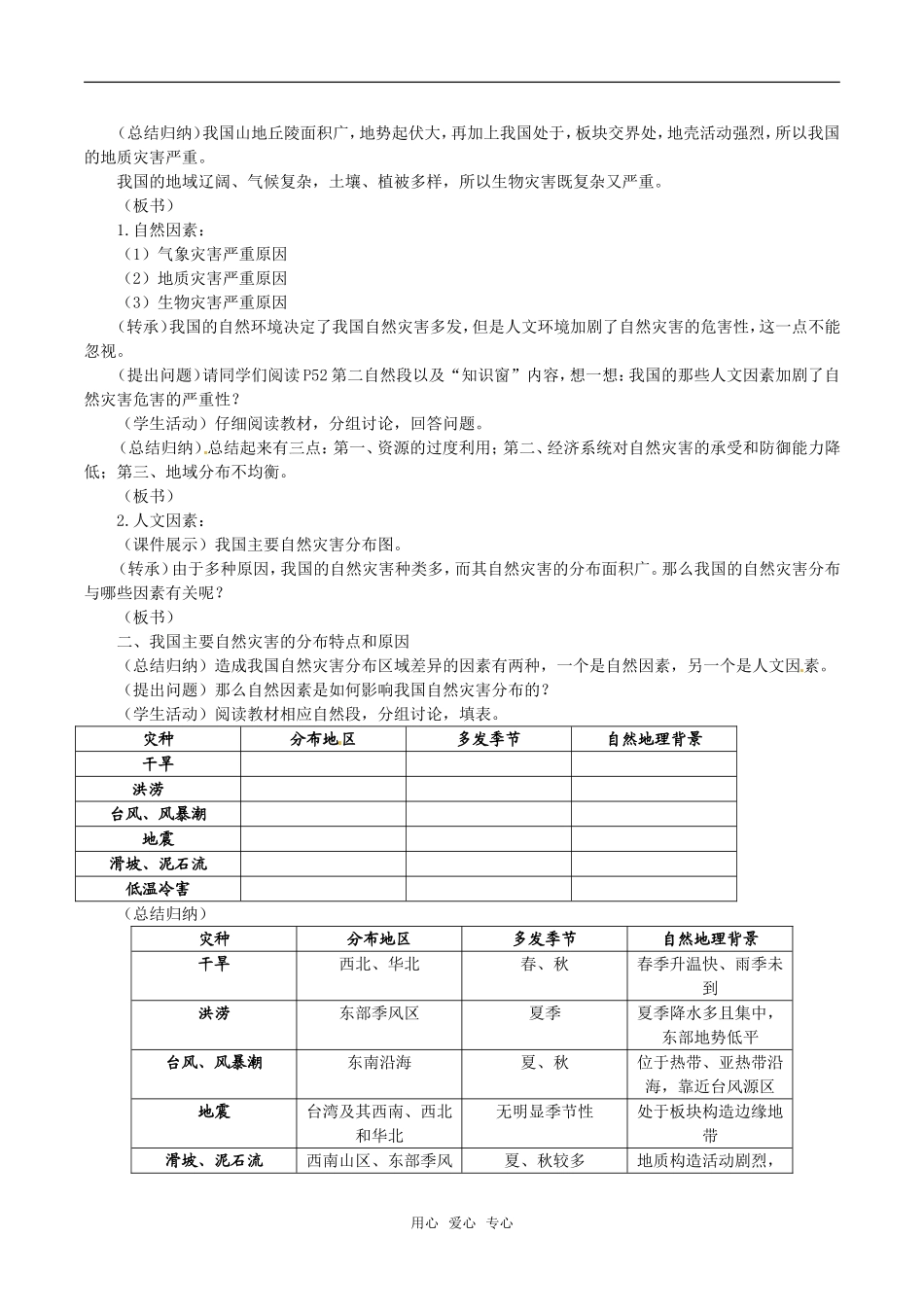 高中地理：32《我国自然灾害的地理背景》教案鲁教版选修5_第2页