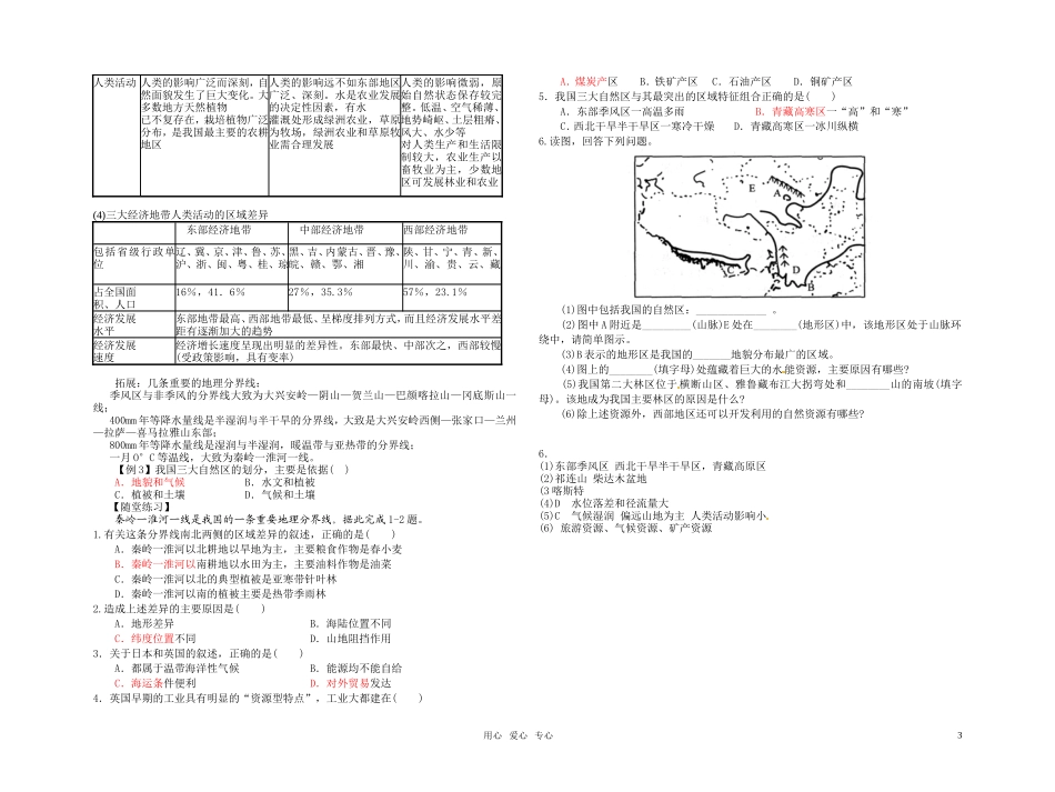 高中地理 自然环境和人类活动的区域差异 鲁教版必修3_第3页