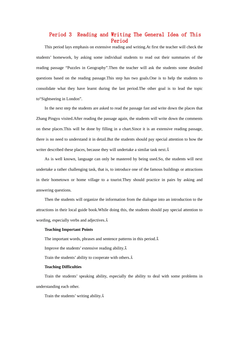 高中英语 Unit 1　Great scientists Period 1） (9)优秀教案 新人教版必修5_第1页
