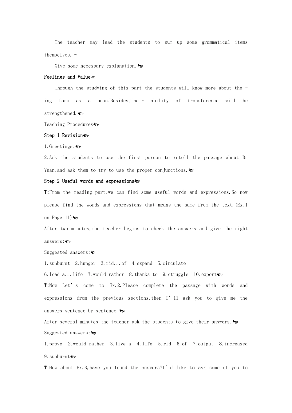 高中英语 Unit 2《Working the land-Period2 Learning about Language》教案 新人教版必修4_第2页