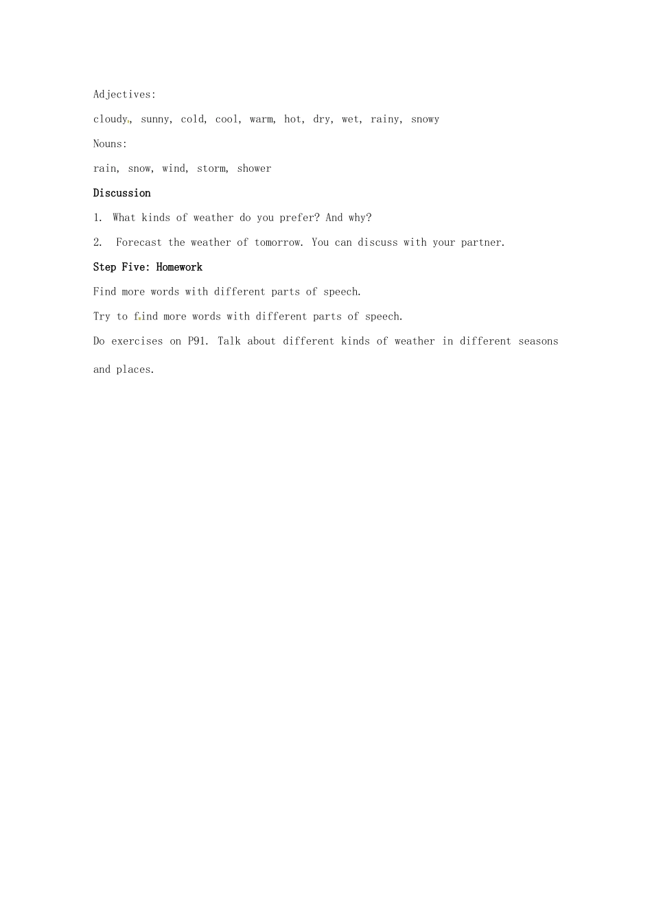 高中英语 Unit 1 The world of our senses Word Power教案 牛津译林版必修3-牛津版高一必修3英语教案_第2页