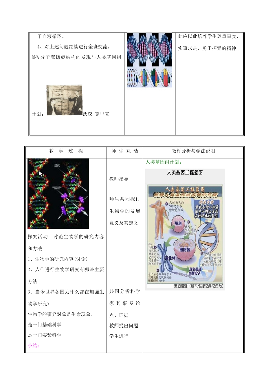 七年级生物上册 1.2.1生物学是探索生命的科学教案(二) 北师大版_第2页