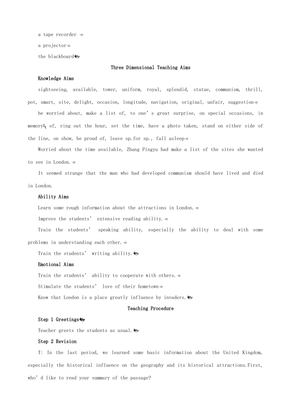 高中英语 Unit 2 The United Kingdom Period 3 优秀教案 新人教版必修5_第2页