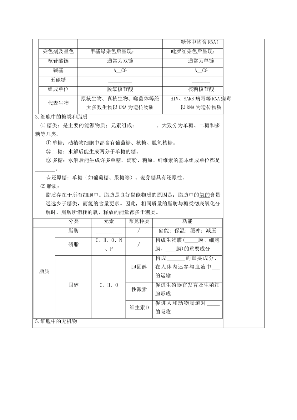 福建省厦门市集美区灌口中学高中生物 细胞的分子基础教案 新人教版必修1 _第3页