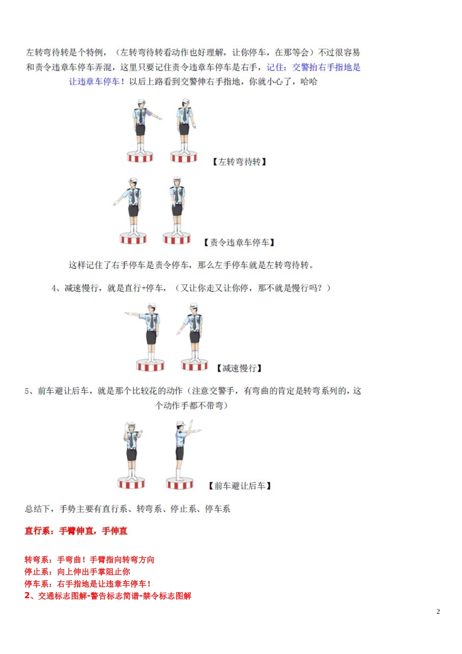X年全国最新最全交通标志大全-交警手势大全-交通标_第2页