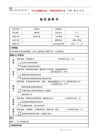 ajf_1206_x国际大酒店餐饮部岗位说明书炊事员(doc)