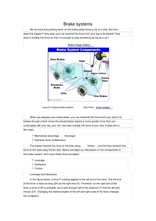 (完整版)汽车制动系统-英文文献及翻译