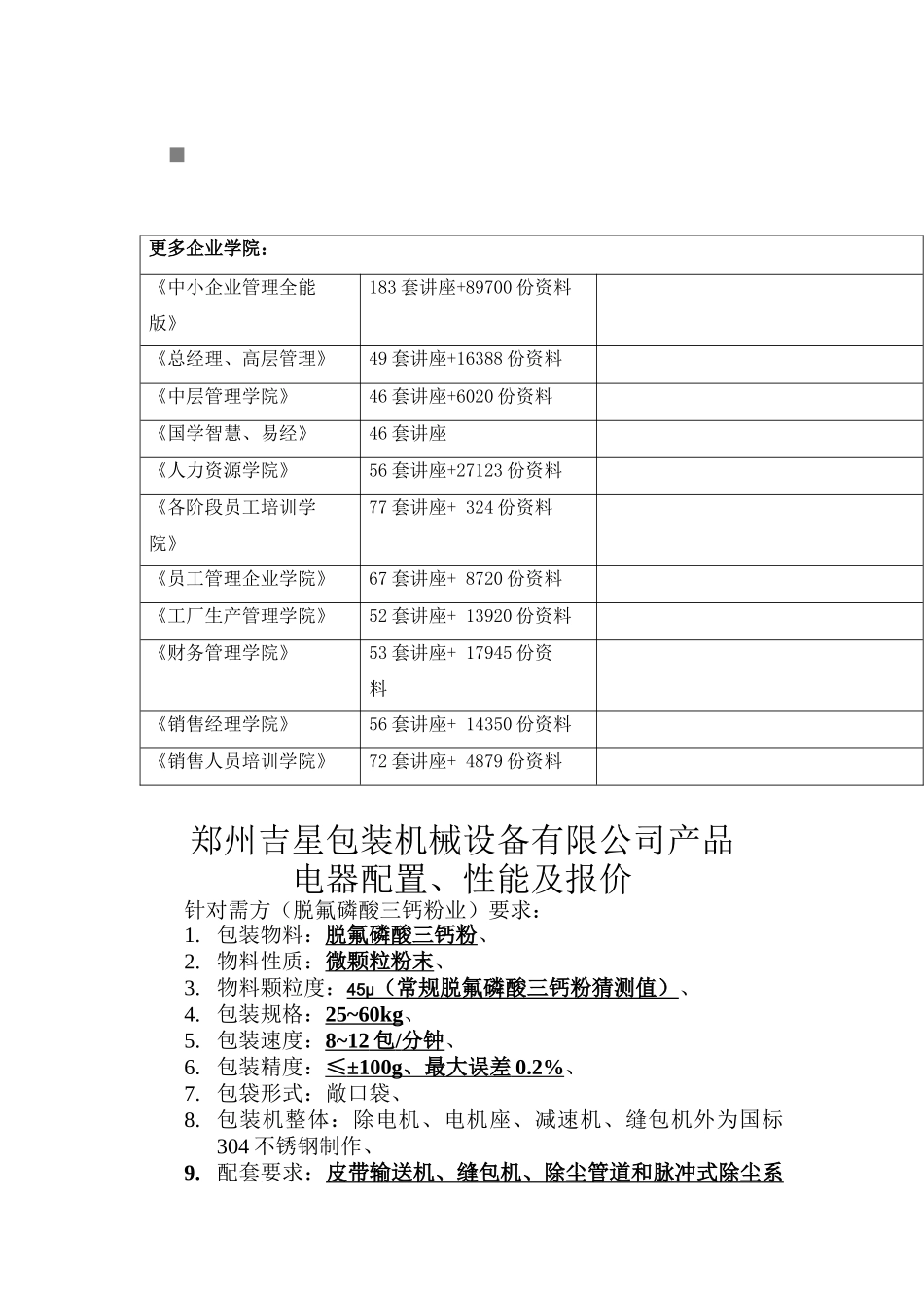包装印刷包装机械设备公司电器配置、性能及报价_第1页