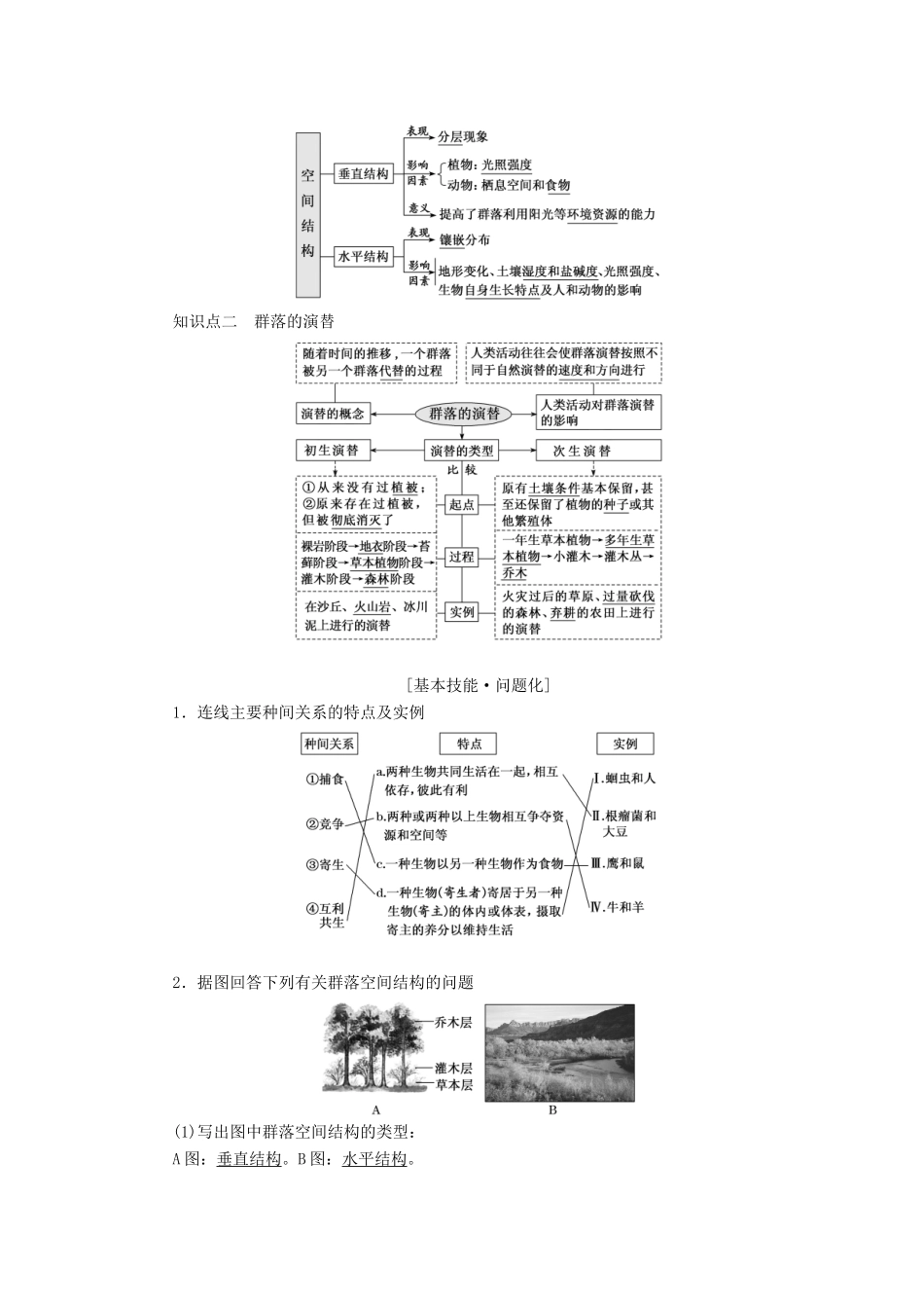 高考生物一轮复习 第十单元 种群和群落 第二讲 群落的结构和演替精选教案-人教版高三全册生物教案_第2页