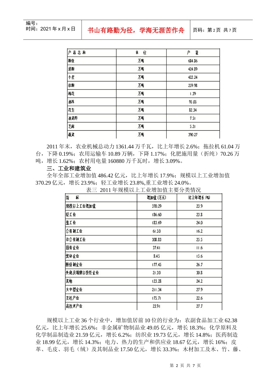 XXXX年驻马店市国民经济和社会发展统计公报_第2页