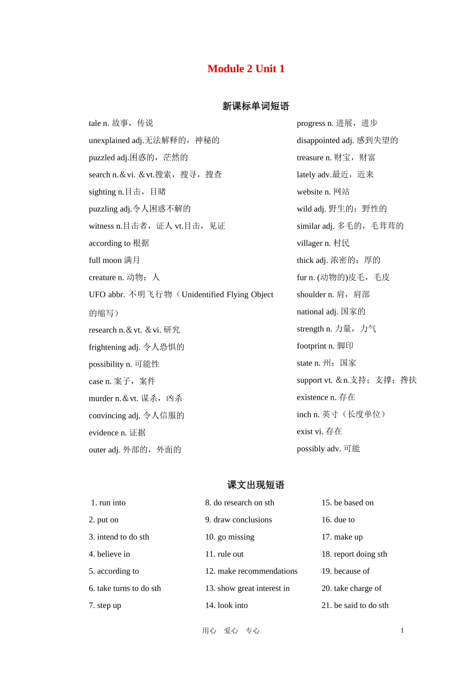 高三英语第一轮复习 模块二第一单元教案 牛津版_第1页