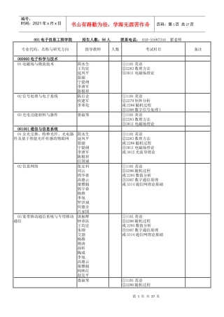 北京交通大学XXXX年博士研究生招生专业目录