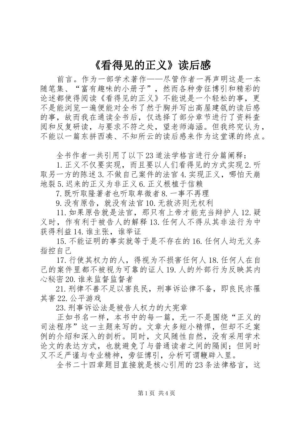 《看得见的正义》读后感 _第1页