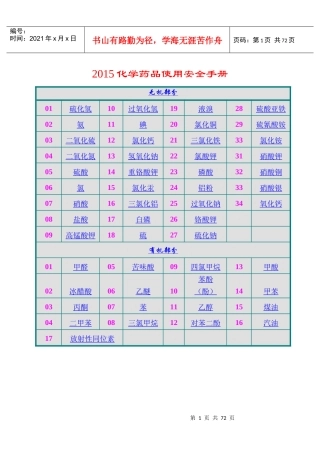 化学药品使用安全手册(MSDS)