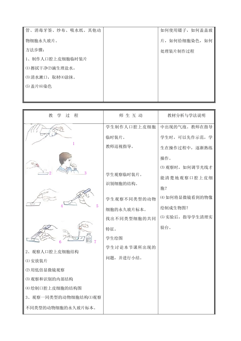 七年级生物上册《细胞的基本结构和功能》教案2 北师大版_第2页