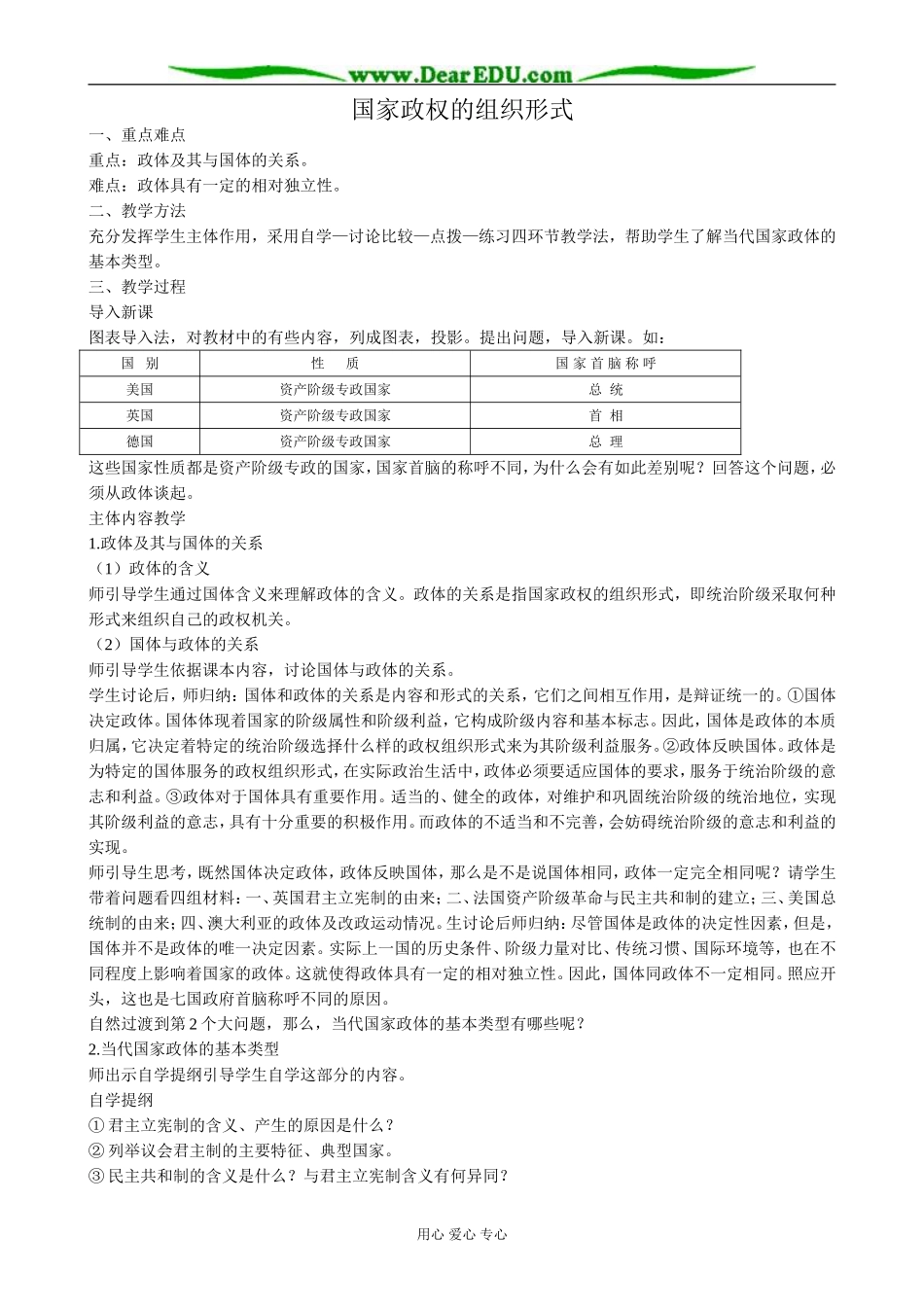 高三政治国家政权的组织形式_第1页