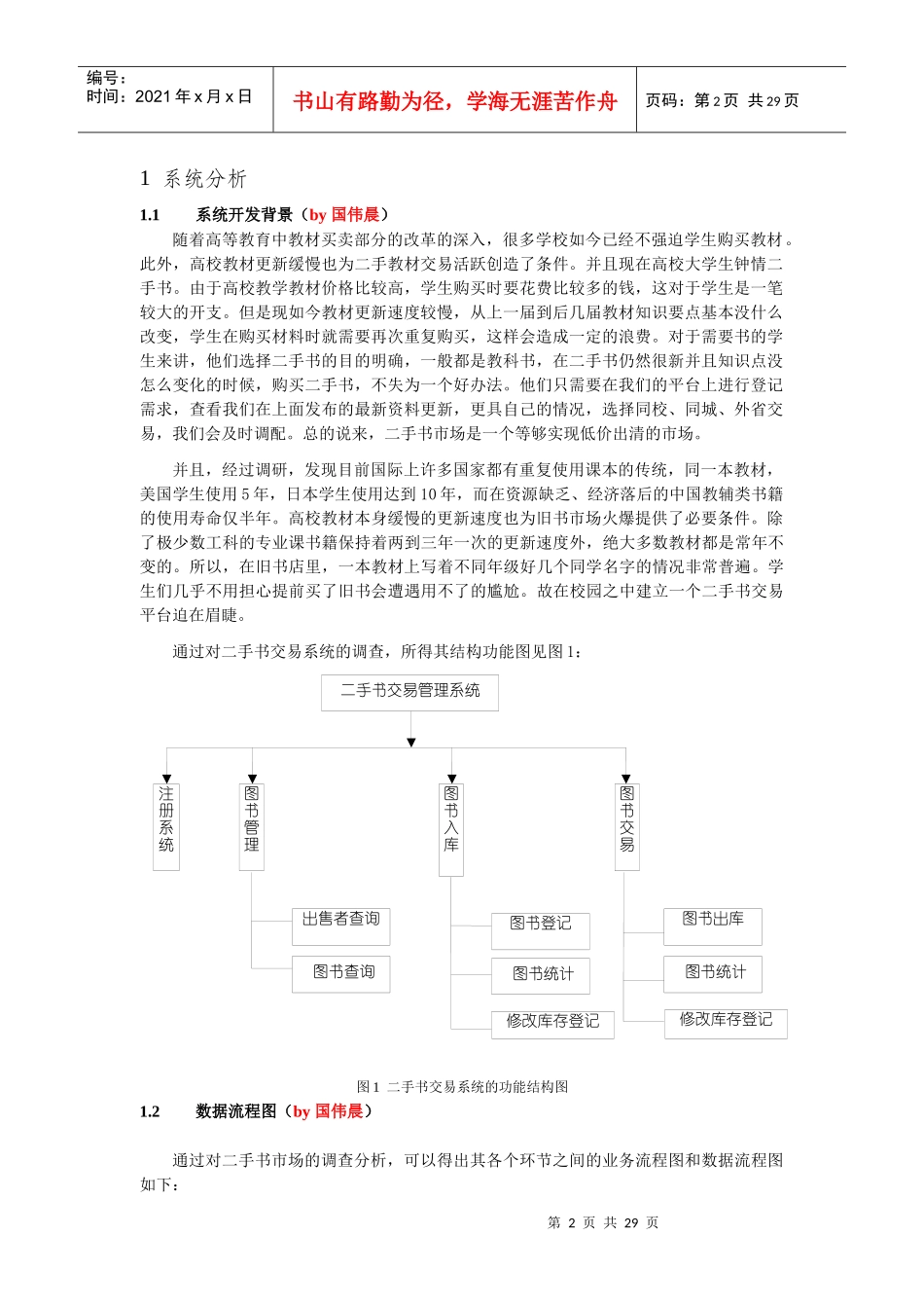 “二手书交易”管理系统分析设计 北京化工大学-经济管理学院_第2页