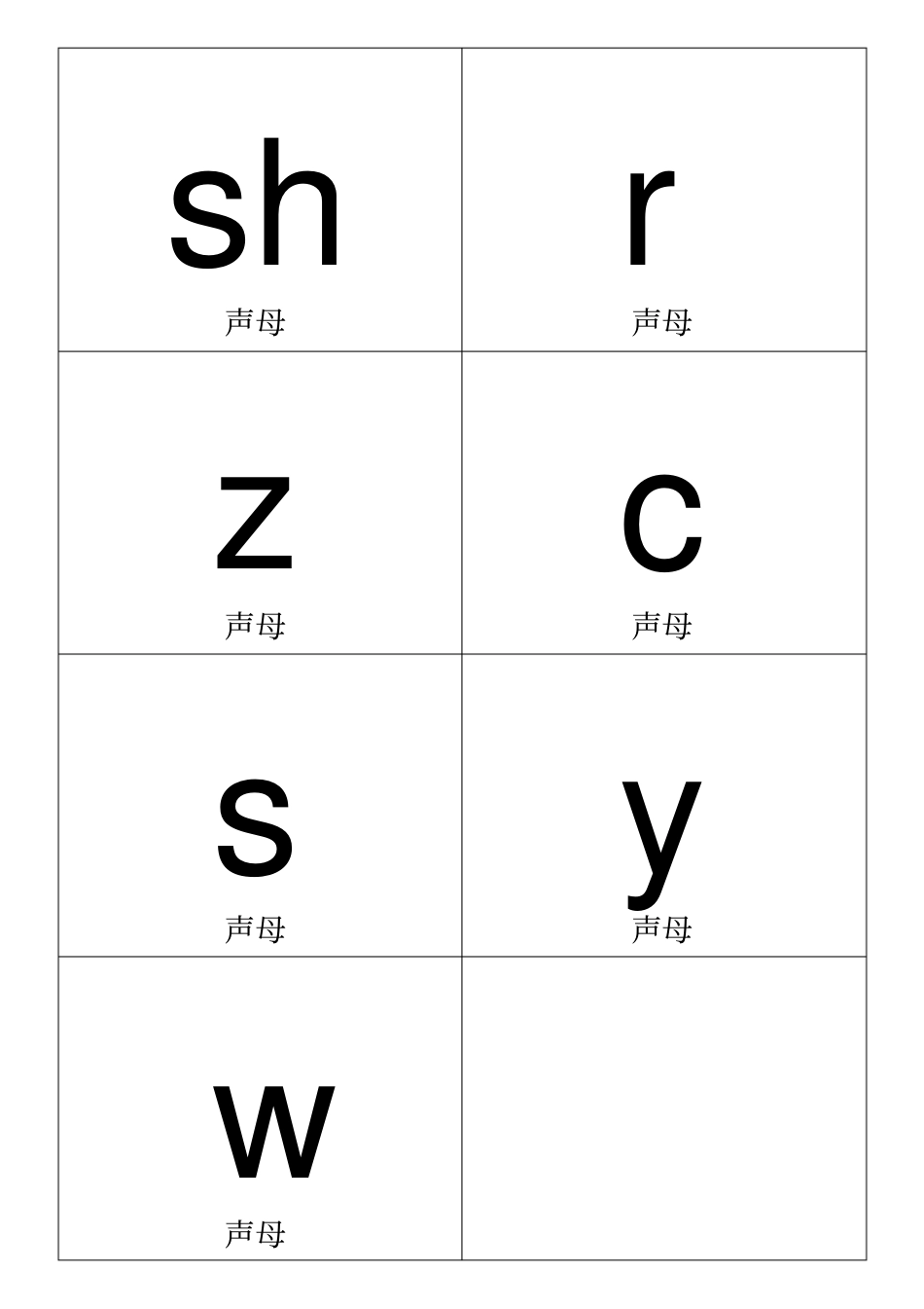 小学一年级拼音卡片.全.一年必用_第3页