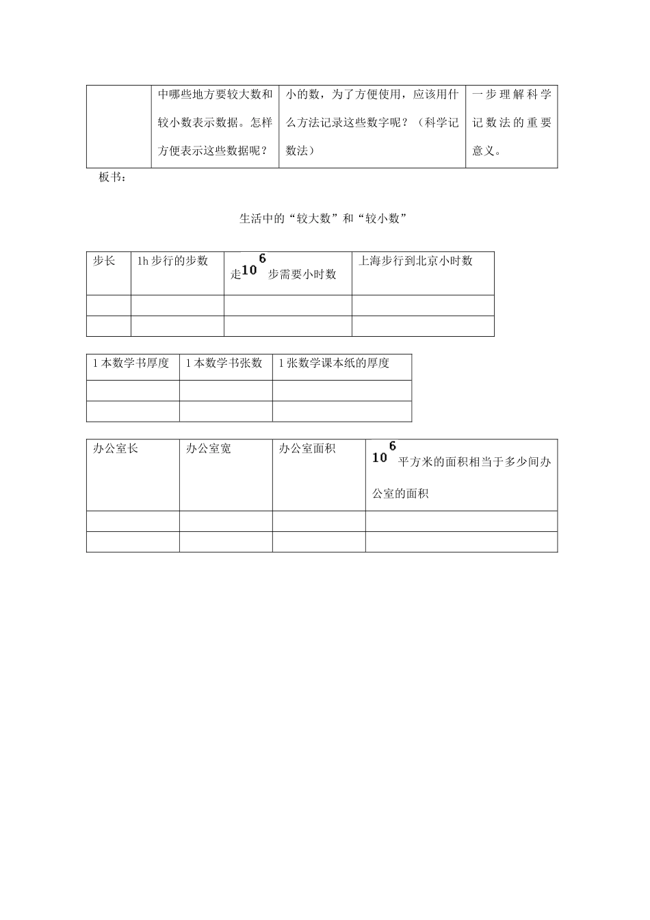 七年级数学上册 生活中的“较大数”与“较小数”教学设计 苏科版_第3页